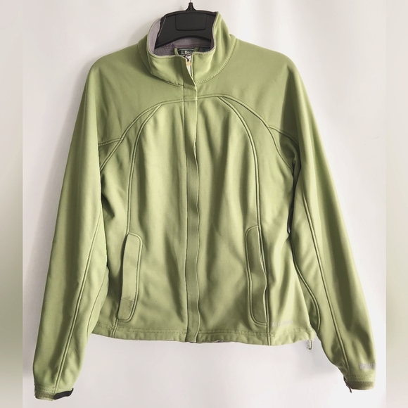 L.L. Bean Jackets & Blazers - LL BEAN Windstopper Zip Front Lime Green Women's Jacket Size M Reg